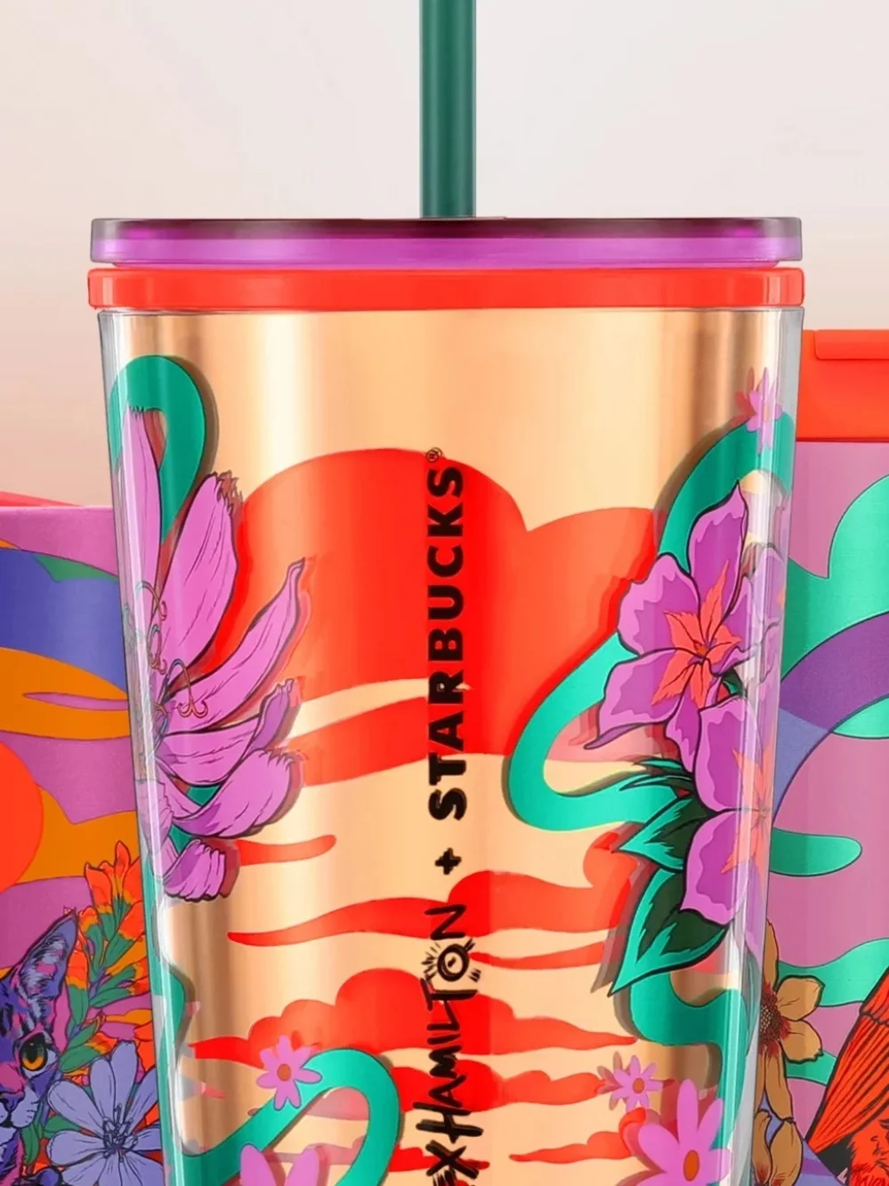 Starbucks colorful floral